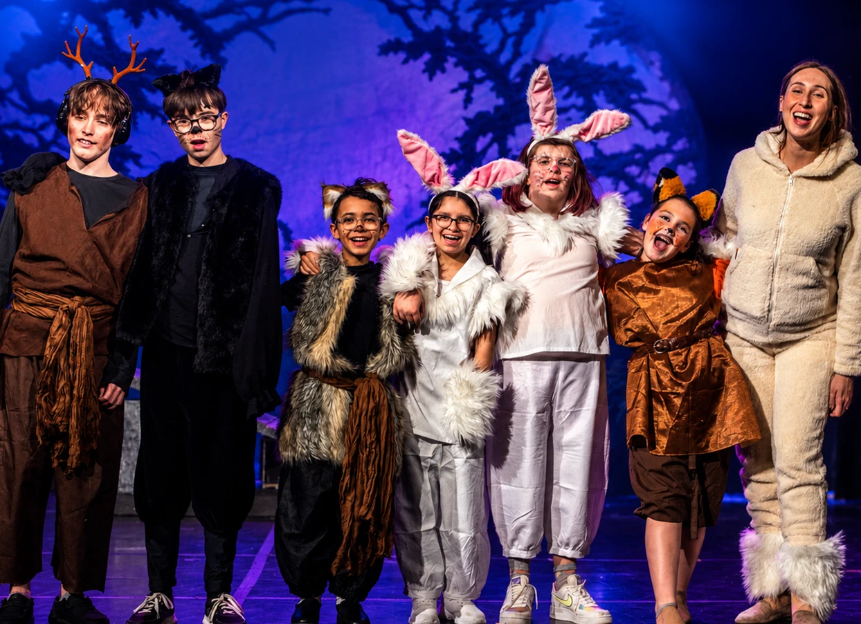 children on the stage